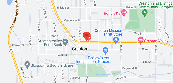 map of 1022 CANYON Street